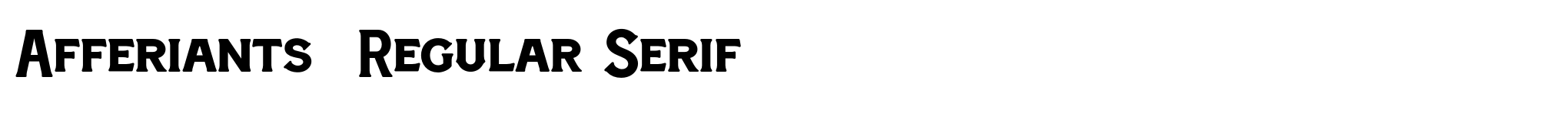 Afferiants  Regular Serif image